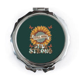 Still Here Still Strong Pocket Mirror, Sunflower Gift, Butterfly Mirror, Inspirational Mirror, Positive Affirmation Gift, Daily Reminder - Tawshia