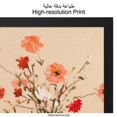 Orange Still Life Wall Art, Fruit and Flowers Print, Kitchen Art Decor, Modern Fine Art Print, Floral Still Life Painting - Tawshia