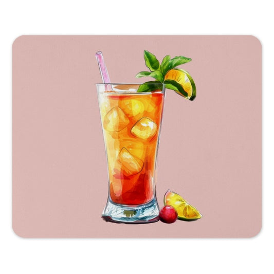 Tropical Drink Mouse Pad, Cocktail Art Mousepad, Beverage Lover Gift, Summer Vibes, Cool Desk Accessory, Unique Office Decor - Tawshia