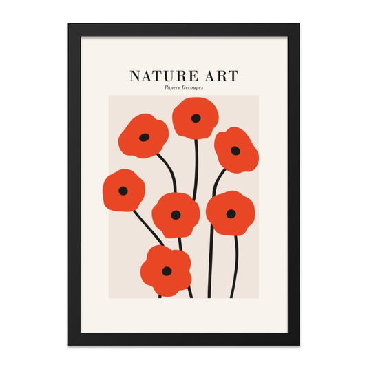 Red Poppy Wall Art, Floral Print, Botanical Art, Nature Decor, Modern Wall Decor, Papers Decoupes Print, Minimalist Wall Art, Flower Art - Tawshia
