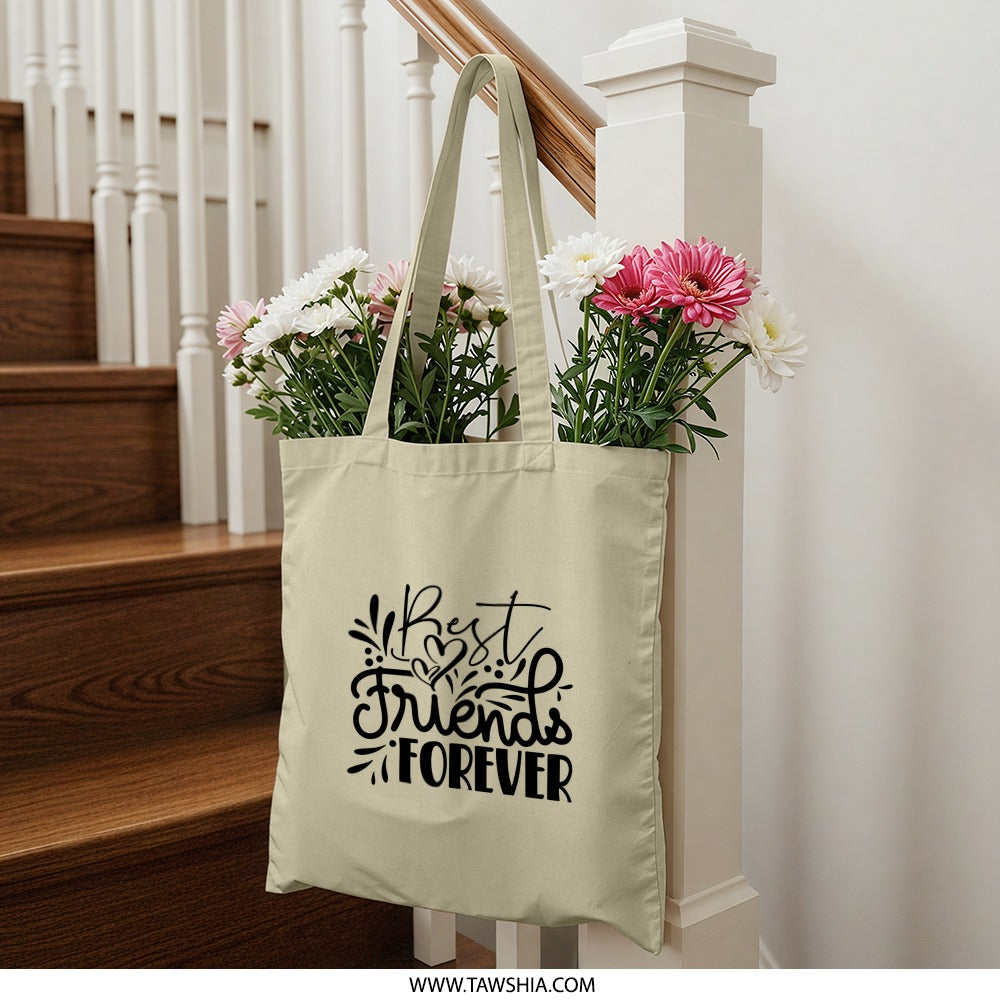 Best Friends Forever Tote Bag, Friendship Gift, Gift for Bestie, BFF Tote, Matching Tote Bags, Best Friend Gifts, Custom Tote Bag - Tawshia