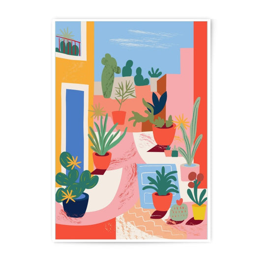 Cactus Photographic Print, Plants Illustration, Colorful Home Decor, Southwest Art, Desert Garden, Tropical Wall Art, Unique Gift Idea - Tawshia