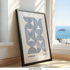 Bauhaus Wall Art Print, 1923 Geometric Poster, Minimalist Wall Decor, Modern Art, Home Decor, Circle Design, Abstract Wall Hanging - Tawshia