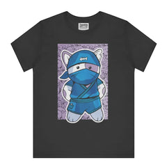 Ninja Cat Illustration on Black Tee product type