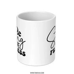 Strong Brave Fearless Mug, Inspirational Quote Mug, Motivational Mug, Gift for Her, Daily Motivation Mug, Positive Affirmation Mug - Tawshia