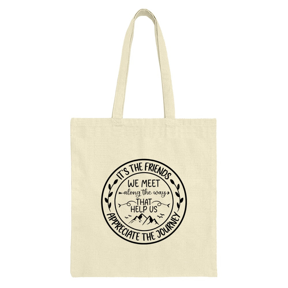 Friends Journey Tote Bag, Inspirational Quote Gift, Friendship Travel Bag, Appreciation Gift, Motivational Tote, Hiking Friends, Nature - Tawshia