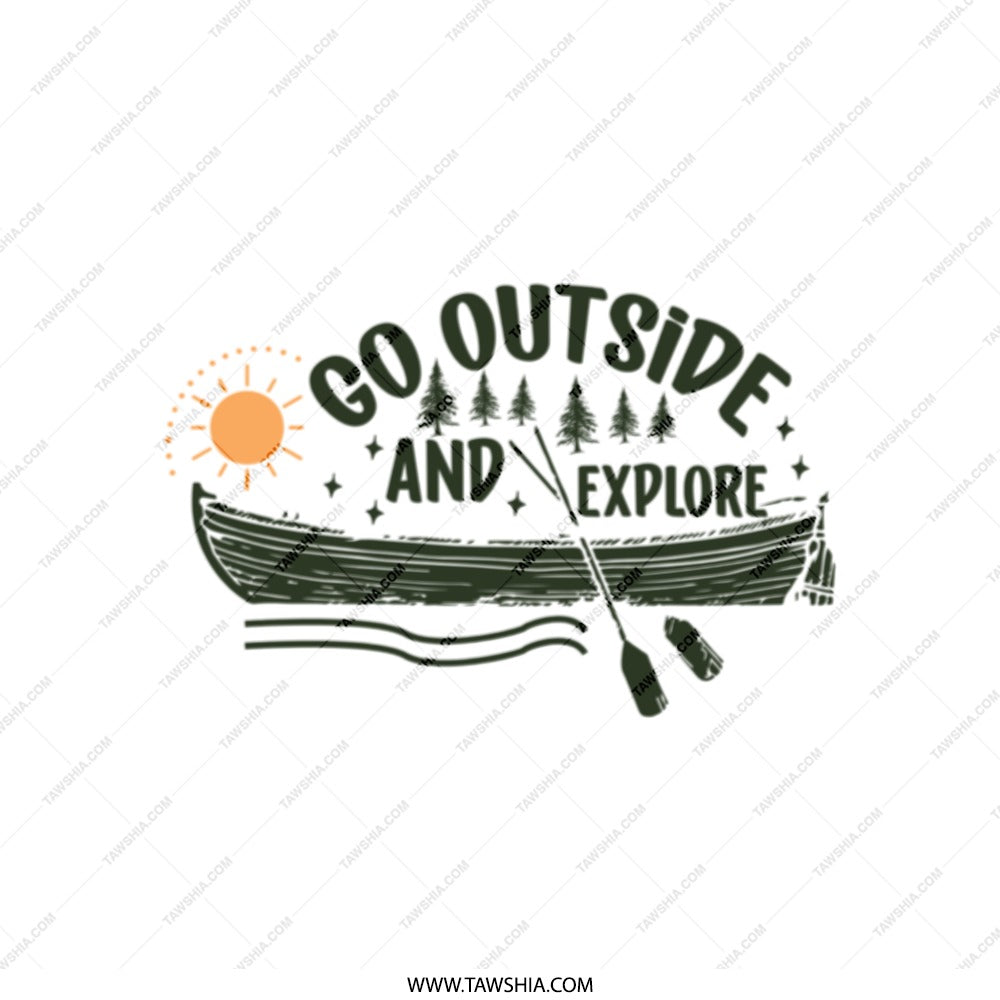Go Outside Tote Bag, Explore Design, Adventure Awaits, Nature Lover Gift, Canvas Bag, Eco Friendly, Outdoorsy Bag, Travel Bag - Tawshia