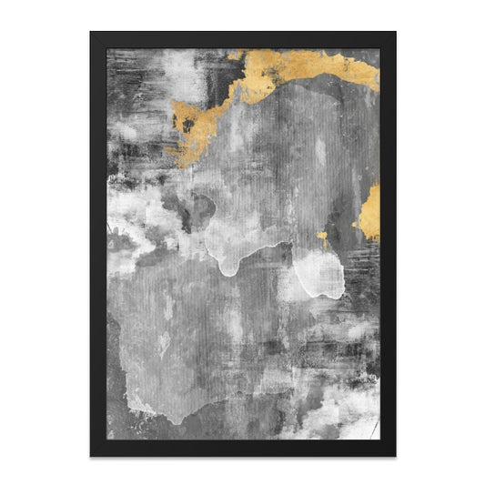Abstract Wall Art, Gray and Gold Wall Decor, Modern Art Print, Home Decor, Contemporary Wall Art, Textured Art, Living Room Art - Tawshia