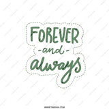 Forever and Always Pillow, Wedding Gift Pillow, Anniversary Pillow, Romantic Quote Pillow, Couples Pillow, Home Decor Pillow - Tawshia