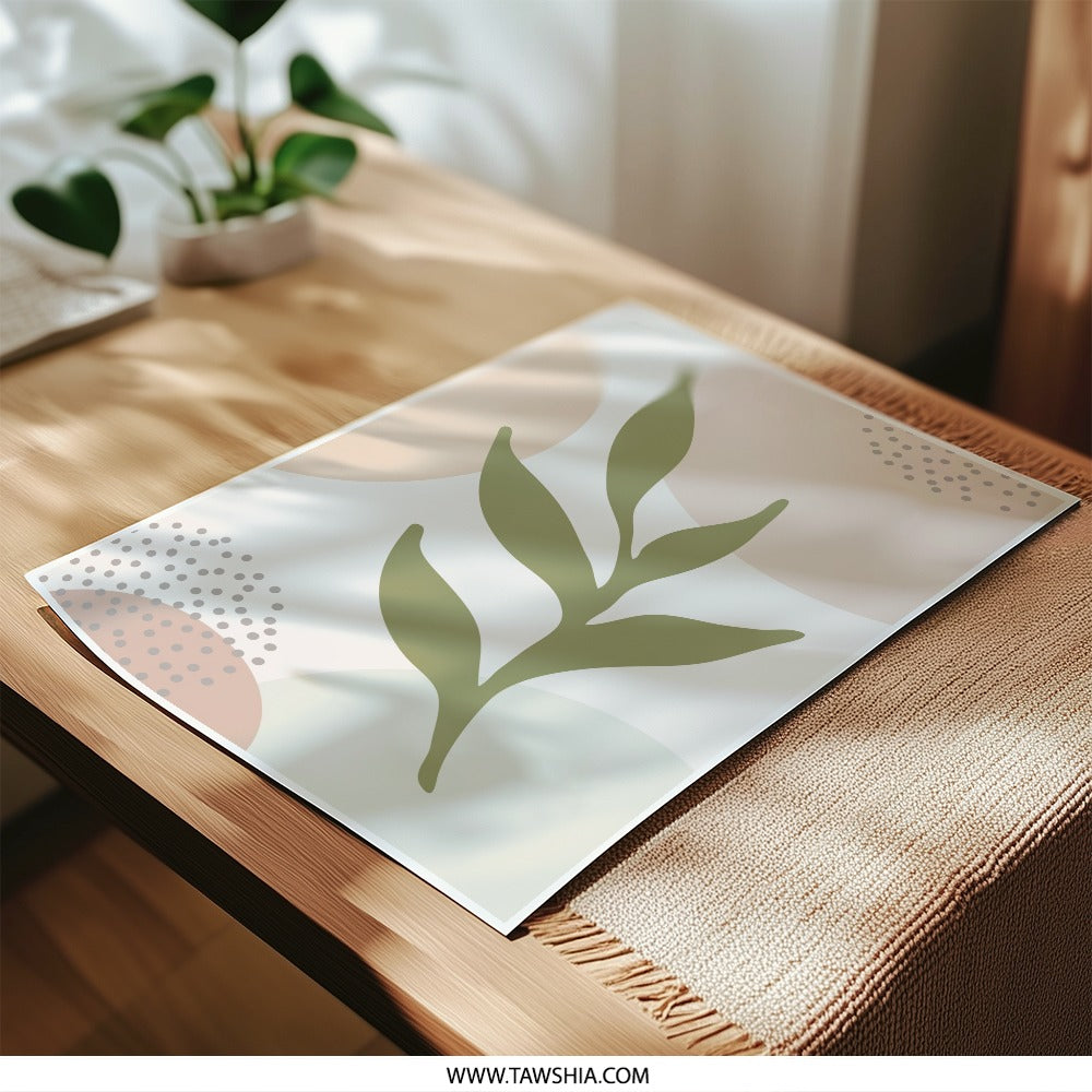 Abstract Leaf Photographic Print, Botanical Art Print, Neutral Wall Art, Modern Home Decor, Boho Print, Minimalist Art, Nature Print - Tawshia