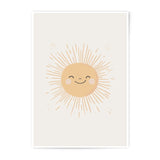 Smiling Sun Photographic Print, Kids Room Decor, Happy Sunshine Art, Nursery Wall Art, Baby Room Print, Modern Kids Art, Cute Sun Art - Tawshia