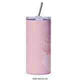 Arabic Mom Tumbler, Mother's Day Gift Idea, Pink Watercolor Design, Arabic Calligraphy, Gifts for Her, Unique Tumbler Design - Tawshia