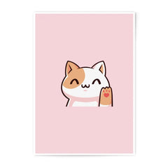 Cute Cat Photographic Prints, Cartoon Cat Art, Nursery Decor, Kawaii Art Prints, Cat Lover Gift, Pet Prints, Wall Decor - Tawshia