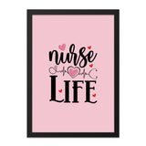Nurse Life Heartbeat Design Art Print product type
