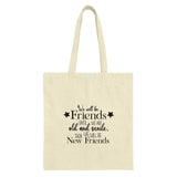 Friends Forever Tote Bag, Best Friends Gift, Friendship Quote Bag, Cute Tote Bags, Travel Bag, Shopping Bag, Canvas Tote Bag, Trendy Tote - Tawshia