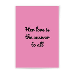 Love Answer Photographic Prints, Pink Wall Art, Inspirational Quote Prints, Modern Home Decor, Gift for Her, Positive Vibes Print - Tawshia