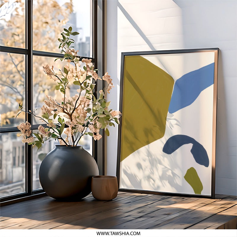 Abstract Shapes Wall Art, Modern Art Print, Minimalist Wall Decor, Contemporary Wall Art, Trendy Home Decor, Gallery Wall Art - Tawshia