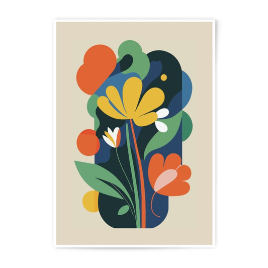 Abstract Floral Photographic Print, Modern Art, Flower Wall Art, Botanical Home Decor, Colorful Art Print - Tawshia