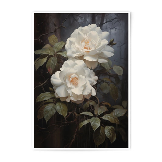 White Rose Photographic Print, Floral Art, Flower Photography, Nature Print, Botanical Art, Wall Decor, Home Decor (138 characters) - Tawshia