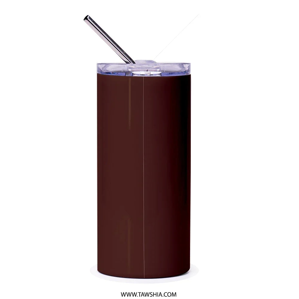 Sleek Dark Brown Insulated Tumbler with Straw product type