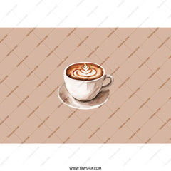 Latte Art Tumbler, Coffee Lover Gift, Watercolor Coffee Cup Tumbler, Trendy Drinkware, Travel Mug, Coffee Tumbler With Straw - Tawshia