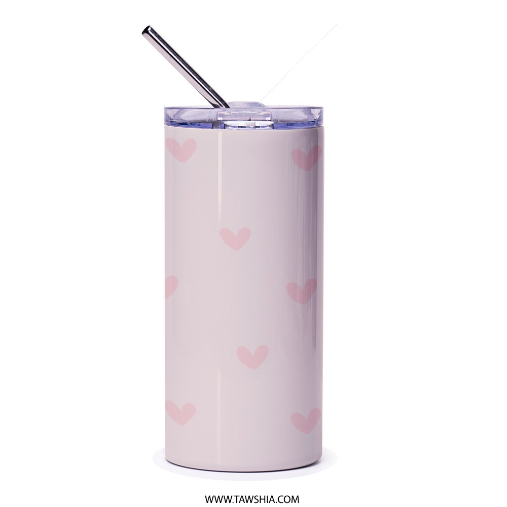 Heart Cookie Tumbler, Valentine's Day Tumbler, Love Tumbler, Cute Tumbler, Gift for Her, Tumbler with Straw, Travel Tumbler - Tawshia