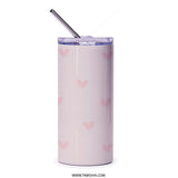 Heart Cookie Tumbler, Valentine's Day Tumbler, Love Tumbler, Cute Tumbler, Gift for Her, Tumbler with Straw, Travel Tumbler - Tawshia