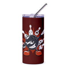 Dabbing Bowling Ball with Pins Design Tumbler product type