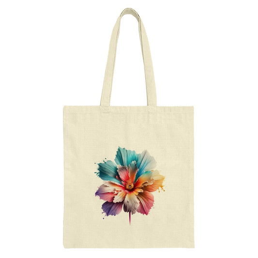 Floral Art Tote Bag, Colorful Flower Print, Abstract Blossom, Nature Lover Gift, Everyday Carryall, Stylish Grocery Bag, Shopping Tote - Tawshia