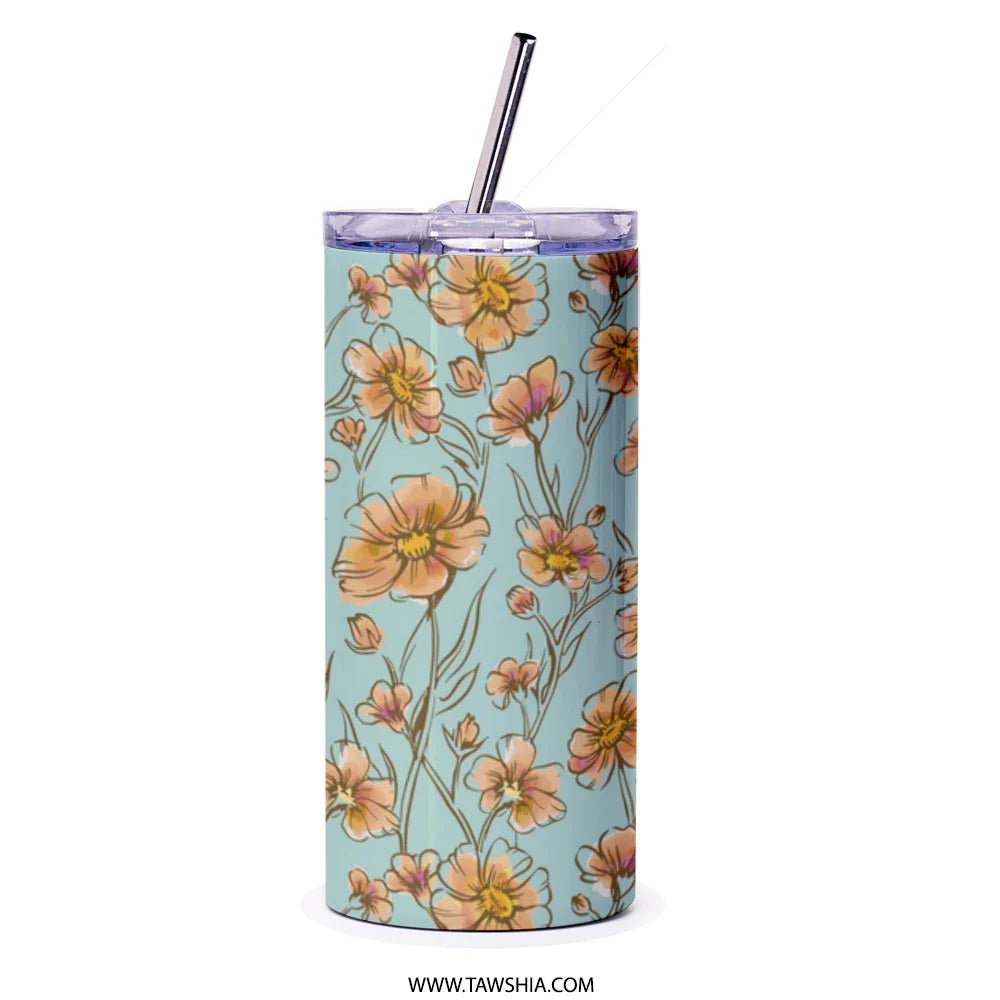 Floral Print Tall Portable Drinkware Product