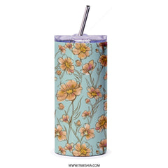 Floral Print Tall Portable Drinkware Product