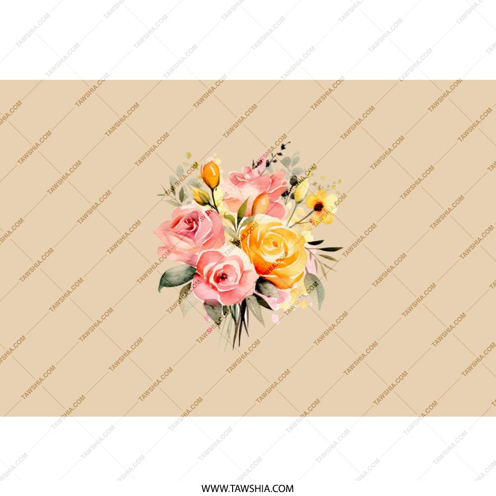 Floral Tumbler, Watercolor Roses Tumbler, Flower Bouquet Tumbler, Elegant Tumbler, Gift for Her, Personalized Tumbler, Drinkware - Tawshia