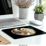 Floral Whirlwind Mouse Pad, Abstract Flower Art, Unique Computer Accessory, Home Office Decor, Stylish Desk Mat, Designer Mousepad - Tawshia