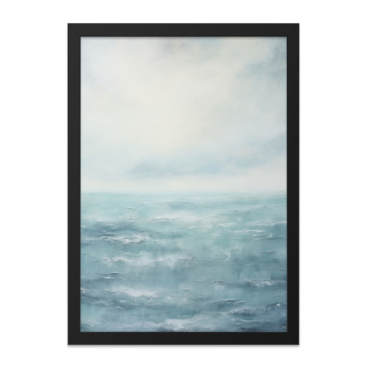 Serene Ocean Wall Art, Coastal Print, Abstract Seascape, Minimalist Art, Calm Water Painting, Peaceful Home Decor - Tawshia