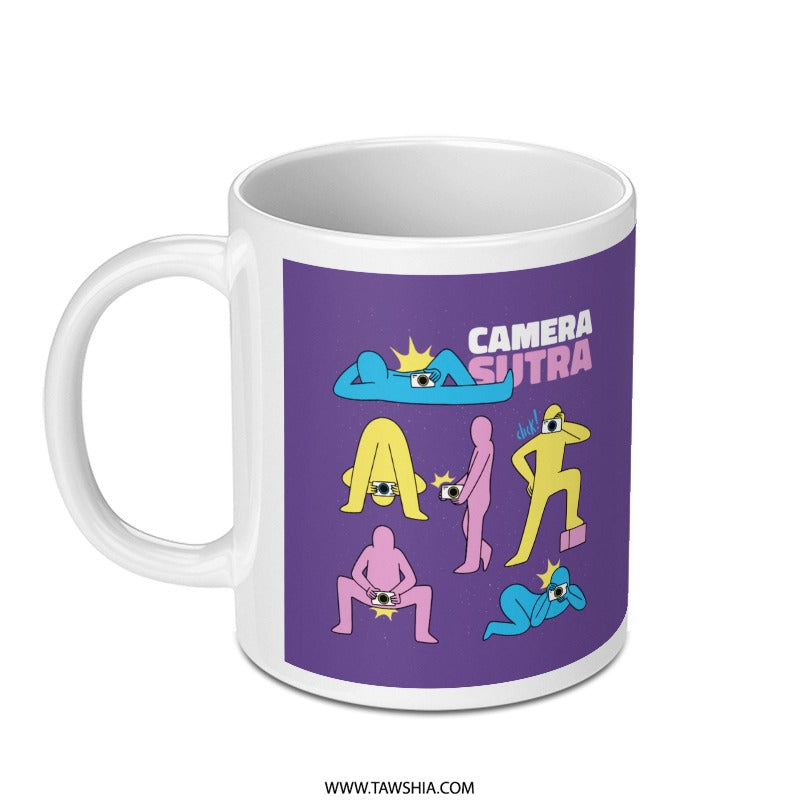 Fun Camera Sutra Print Mug for Creative Coffee Lovers product