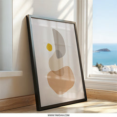 Abstract Shapes Wall Art, Minimalist Art Print, Modern Art Poster, Neutral Tone Decor, Geometric Print, Contemporary Art, Home Decor - Tawshia