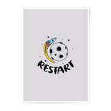 Restart Photographic Prints, Rocket Print, Moon Art, Space Theme Decor, Motivational Gift, Kids Room Decor, Unique Prints - Tawshia