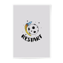 Restart Photographic Prints, Rocket Print, Moon Art, Space Theme Decor, Motivational Gift, Kids Room Decor, Unique Prints - Tawshia