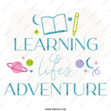 Learning Adventure Mug, Educational Gift, Teacher Appreciation, Book Lover Gift, Inspirational Coffee Cup, Student Gift Idea - Tawshia