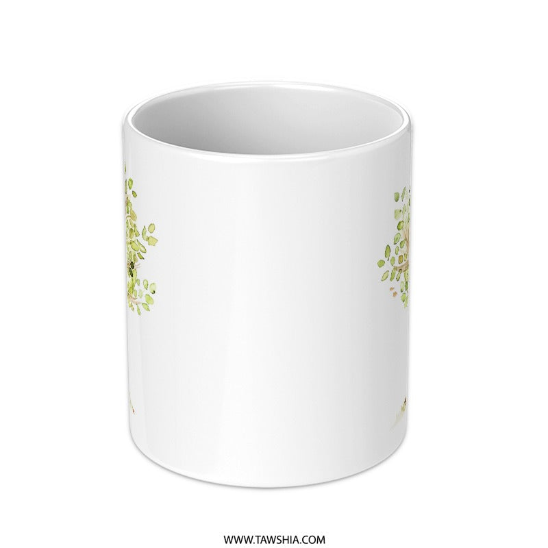 Cute Tree Mug, Smiling Tree Art, Nature Lover Gift, Watercolor Tree Coffee Mug, Forest Design Mug, Unique Mug for Nature Fan, Plant Lover - Tawshia