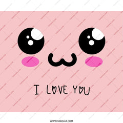 Kawaii I Love You Mouse Pad, Cute Aesthetic Mousepad, Pink Gaming Mat, Sweet Gift for Her, Unique Desk Accessory, Office Decor - Tawshia