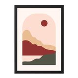 Abstract Landscape Wall Art, Minimalist Mountain Print, Boho Sunset Art, Earth Tones Decor, Modern Home Wall Decor, Unique Gift Idea - Tawshia