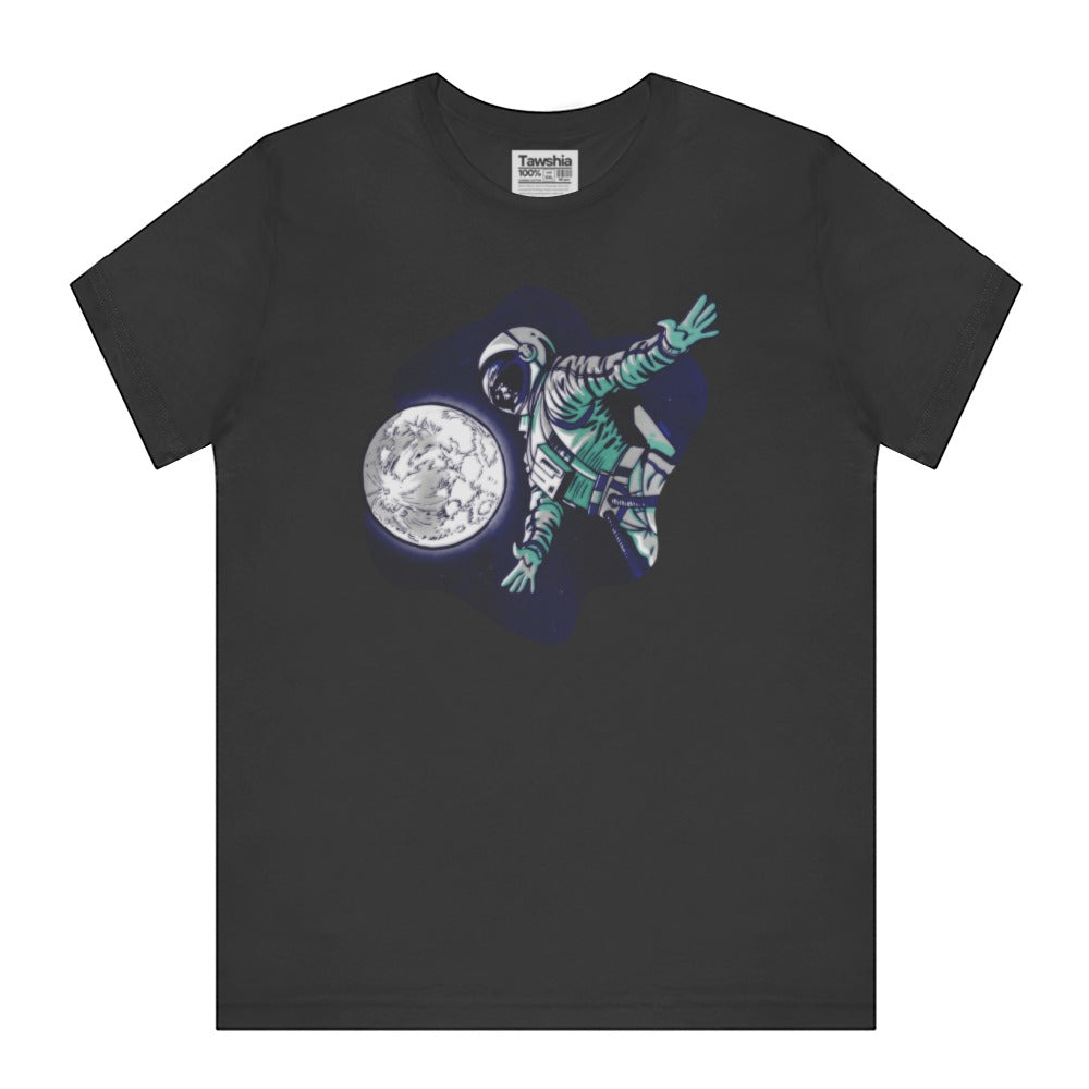Astronaut Reaching Moon Graphic Tee Shirt product
