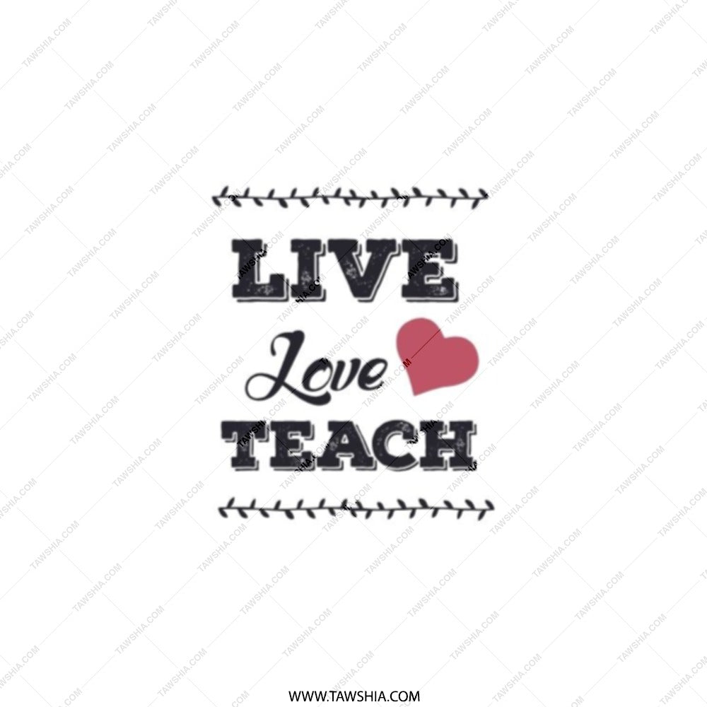 Live Love Teach Pocket Mirror, Teacher Appreciation Gift, Inspirational Mirror, Pocket Mirror for Teacher, Teaching Assistant Gift - Tawshia