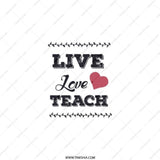 Live Love Teach Pocket Mirror, Teacher Appreciation Gift, Inspirational Mirror, Pocket Mirror for Teacher, Teaching Assistant Gift - Tawshia