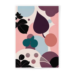 Abstract Floral Photographic Print, Geometric Art Print, Modern Wall Decor, Botanical Art, Pink Art, Home Decor, Leaf Illustration - Tawshia