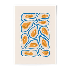 Abstract Oyster Photographic Print, Modern Wall Decor Art, Seafood Art Print, Coastal Home Decor, Kitchen Art Print, Minimalist Fine Art - Tawshia
