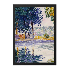 Serene Waterscape Wall Art, Impressionist Style Painting, Landscape Fine Art, Nature Inspired Decor, Calming Home Accent (138 characters) - Tawshia