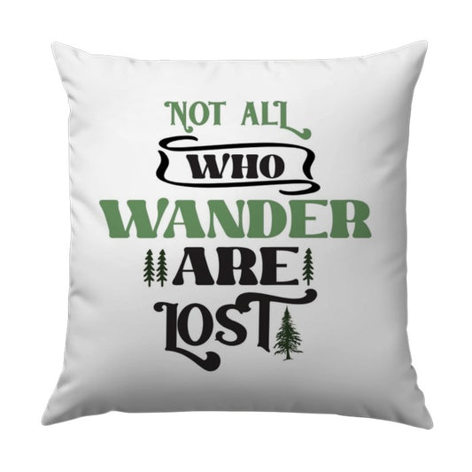 Wanderlust Pillow, Travel Lover Gift, Nature Inspired Pillow, Hiking Adventure, Home Decor, Inspirational Quote, Gift for Explorer - Tawshia