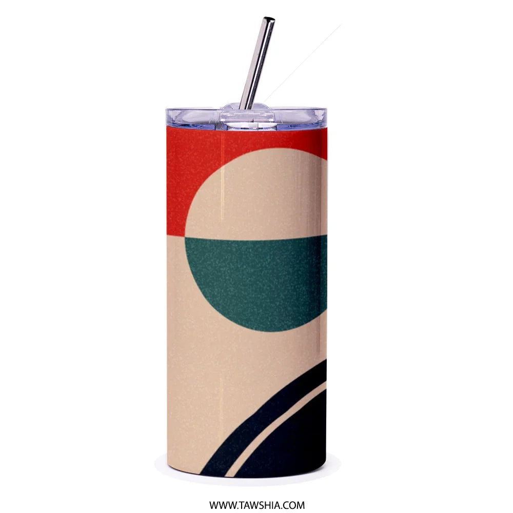 Retro Geometric Pattern Vacuum Insulated Tumbler product type